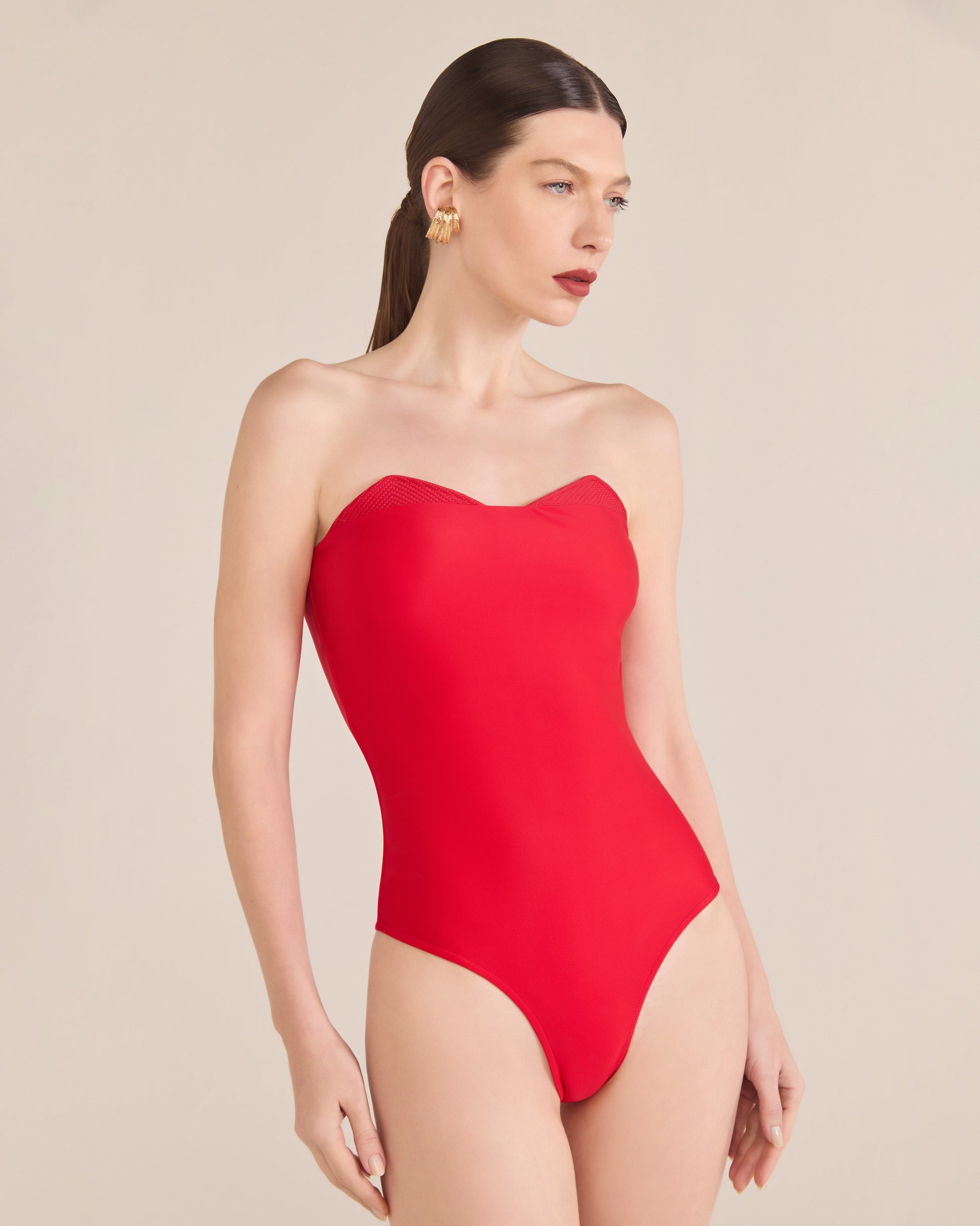 Pyramid Strapless Swimsuit