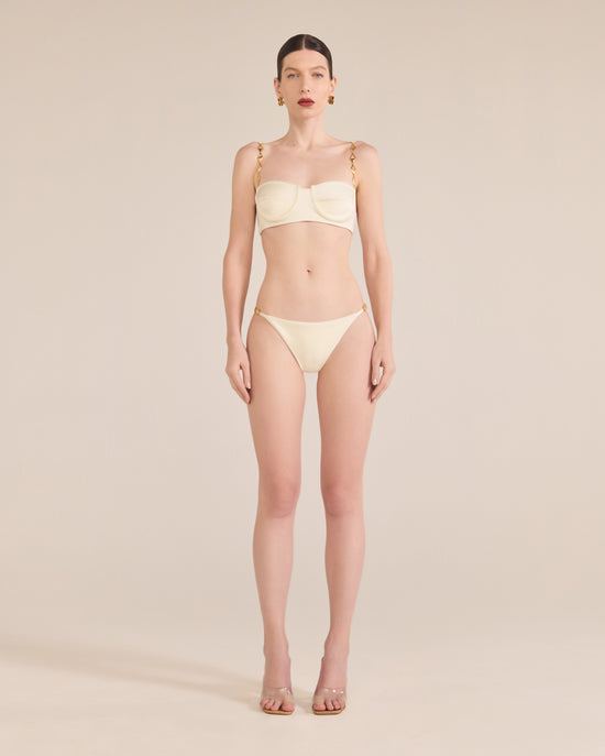 Half Cup Bikini with Pyramid Strap and Chain