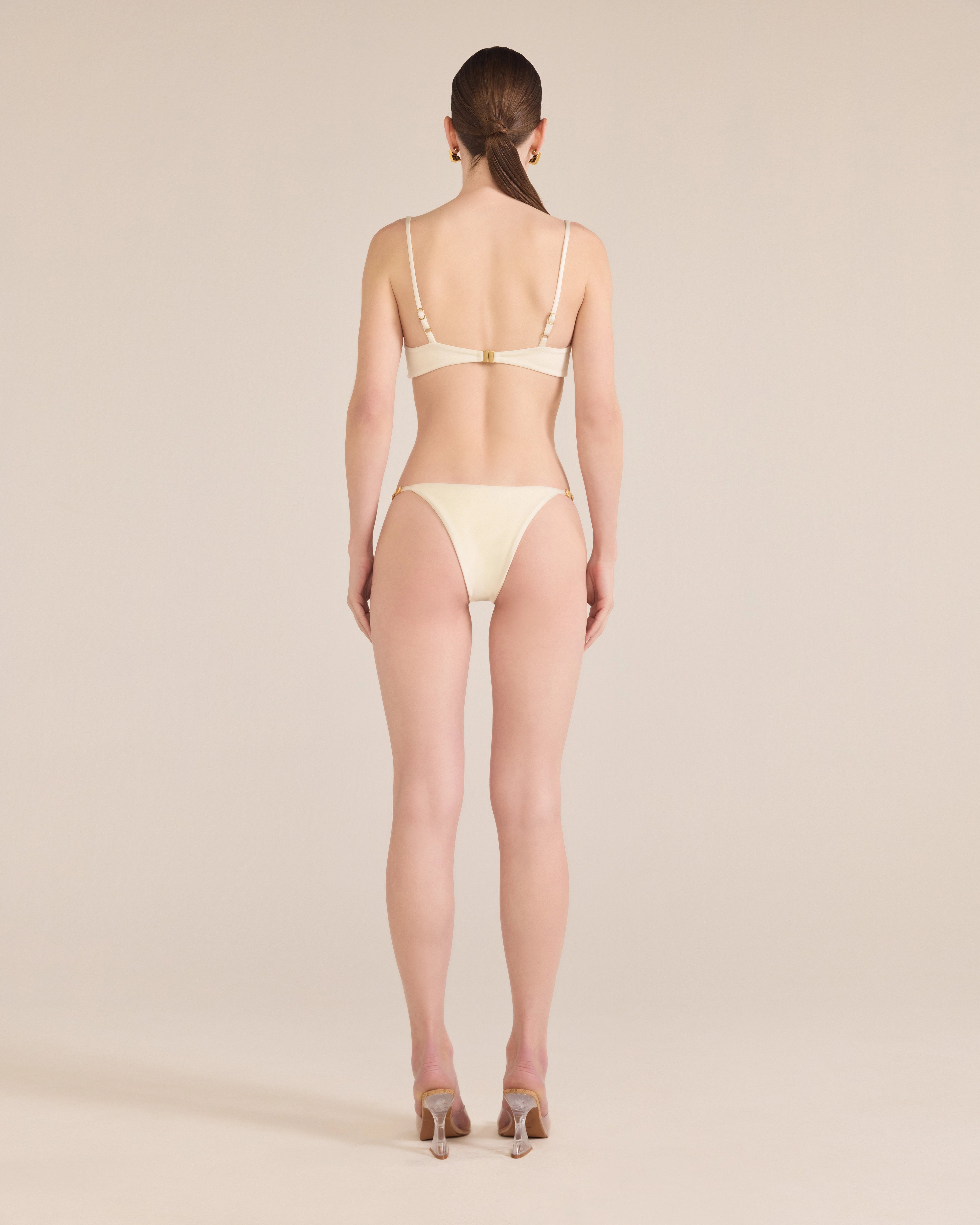 Half Cup Bikini with Pyramid Strap and Chain